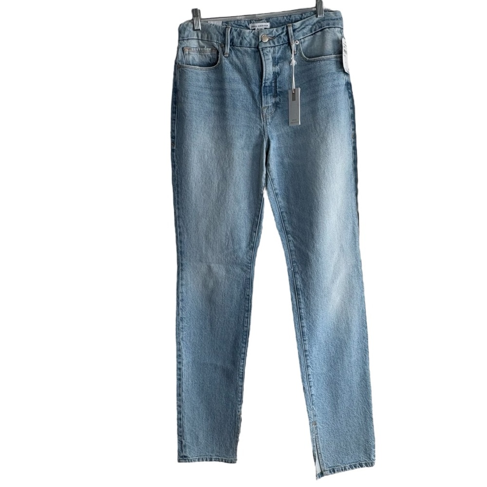 GOOD AMERICAN Light Blue Side Leg Slit Jeans Size 8/29 NWT - Picture 3 of 12